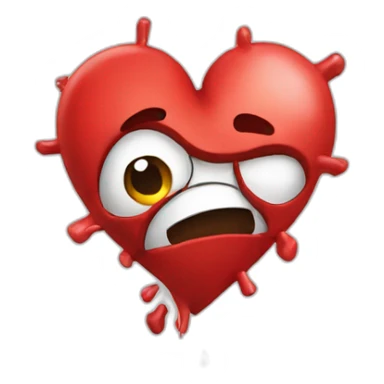 breaking heart sticker