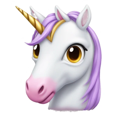 Unicornio con corazón en el ojo sticker