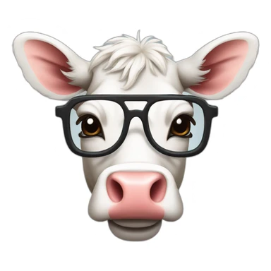 Vache avec des lunettes sticker