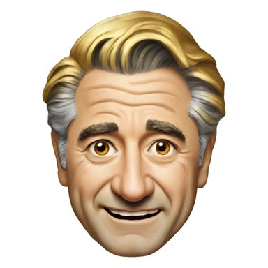 robert deniro portrait realistic gold teeth gay haircu sticker