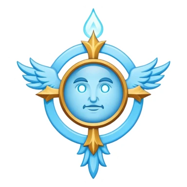 Apostle's emblem with a touch of light blue sticker