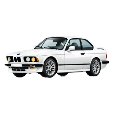 White bmw coupe  sticker