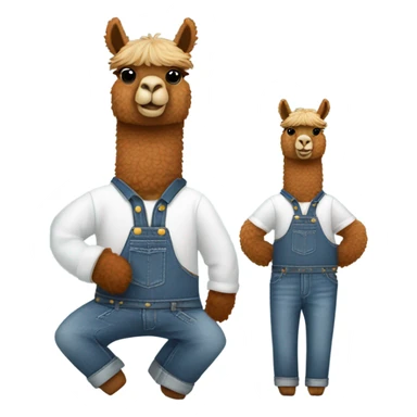 Alpaca wearing jeans making jambalaya  sticker
