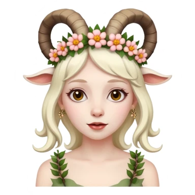 woman with goat horn sticker