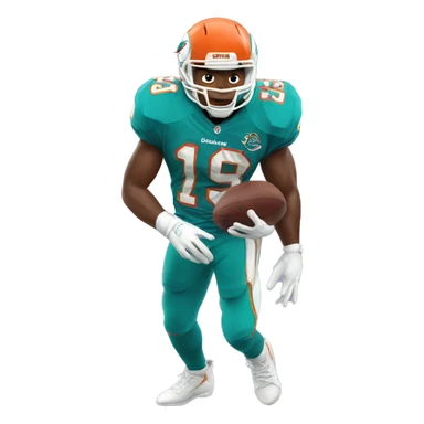 Miami dolphins football player sticker