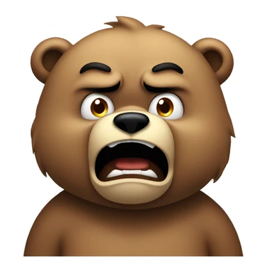 Angry fat bear mad sticker
