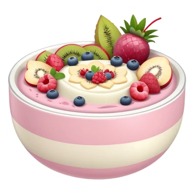 pastel pink and white smoothie bowl sticker