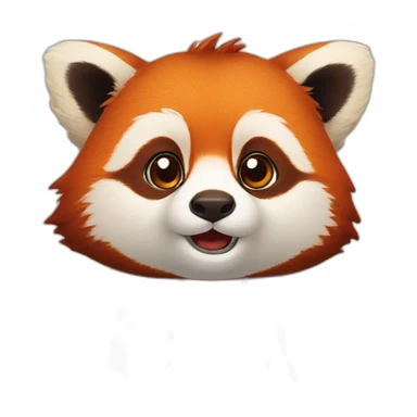 red panda thinking sticker