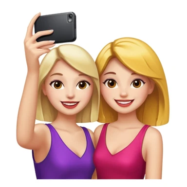 girls taking selfie in club sticker