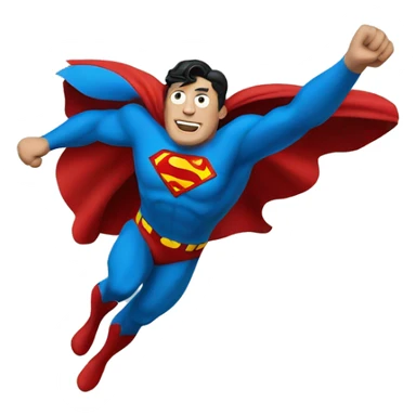 Superman flying sticker