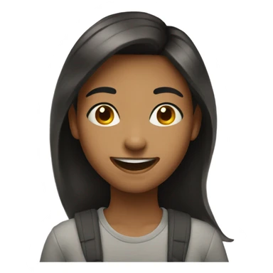 Teenager girl happy sticker