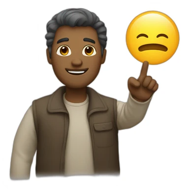 a man saying hello sticker