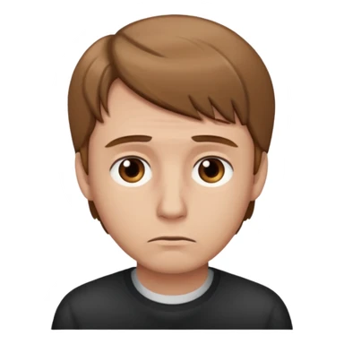 sad man light brown hair sticker