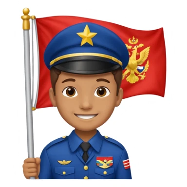 Flag Bearer kid sticker