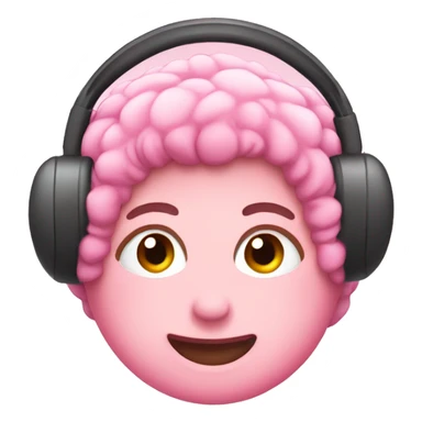 Pink ear muffs sticker