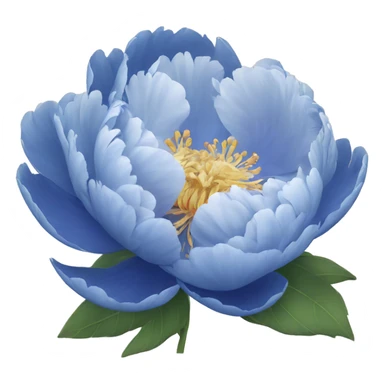 blue peony sticker