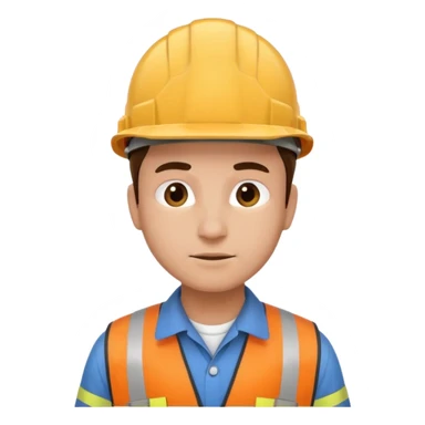 engineer in hard hat top view sticker