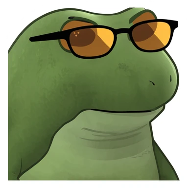 bufo with tortoise sunglasses sticker