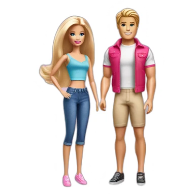 Barbie and ken sticker