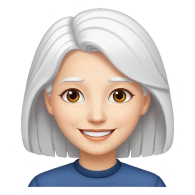 Woman: White Hair Emoji Meaning sticker