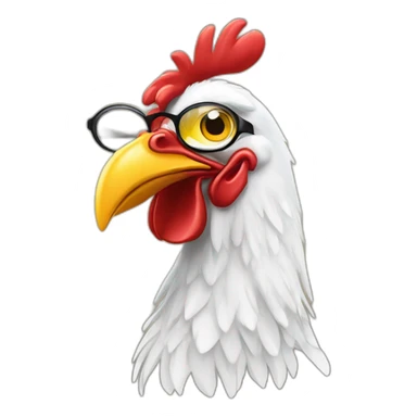 Un gallo con gli occhiali da sole sticker