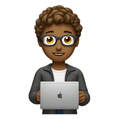 a person editing videos sticker