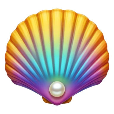 shell with pearl sticker