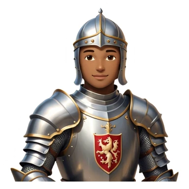 Clash of Clans aesthetic: Beautiful and Majestic Knight Portrait Emoji, Rendered in serene valor with a gentle, confident smile and regal bearing, showcasing a refined, elegantly armored form with polished heraldic accents and softly closed eyes in natural skin tone, Simplified yet exquisitely endearing features, highly detailed, glowing with a soft, majestic light, high shine, calm and heroic, stylized with an air of timeless chivalric grace, soft glowing outline, capturing the essence of a majestic knight whose noble spirit inspires epic quests! sticker