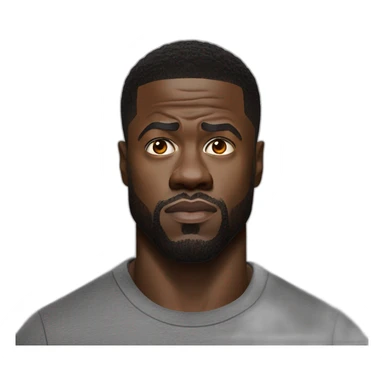 actor kevin hart serious face wearing tee sticker