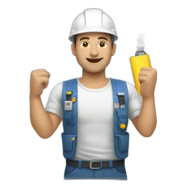 Man who takes electricity sticker