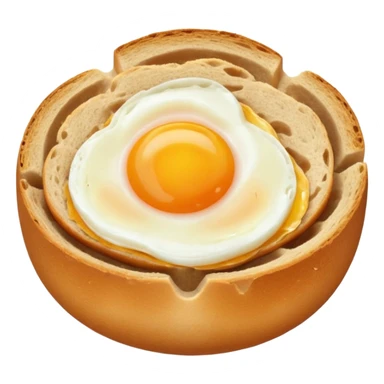 Egg in a sour dough bread sticker