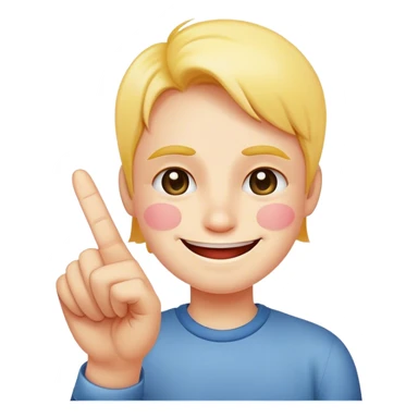 Smiley face blushing with middle finger sticker