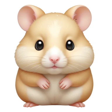 Cinematic Noble Cream Hamster Portrait Emoji, Poised and regal, with a tiny, compact build and a smooth, pristine cream fur, deep-set soulful dark eyes, Simplified yet sharp and sophisticated features, highly detailed, glowing with a soft, dignified glow, high shine, intelligent and energetic, stylized with an air of miniature elegance, focused and attentive, soft glowing outline, capturing the essence of a watchful and confident rodent, so majestic it feels as though it could scurry out of the screen with effortless authority! sticker