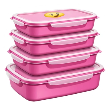 pink tupperware container for meal prep - emoji sticker