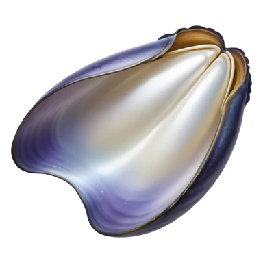 mussel shell, simple, clear sticker