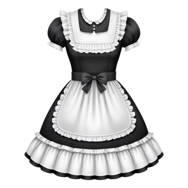 Black and white maid dress sticker