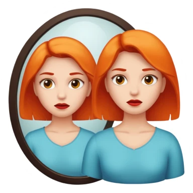 killer in mirror behind woman sticker