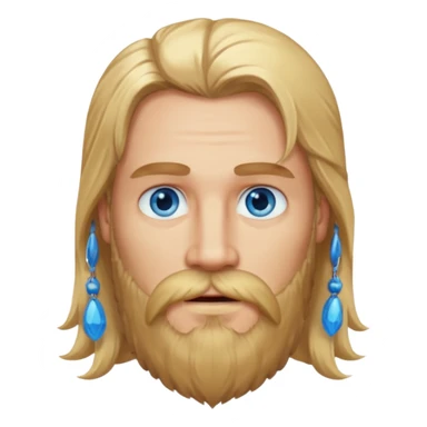 long haired bearded blonde man sticker