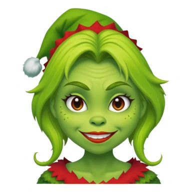 Girl style grinch sticker