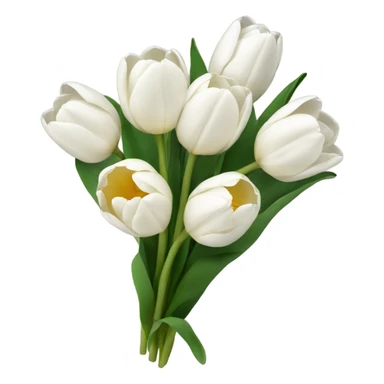 white tulip bouquet  sticker