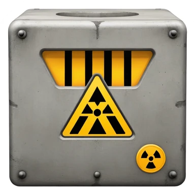 bunker with warning symbols sticker