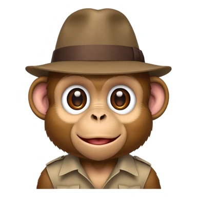 Monkey with fedora sticker