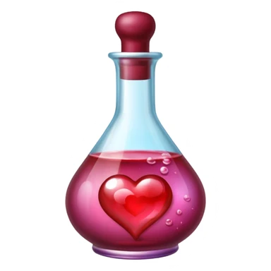 burgundy red love potion sticker