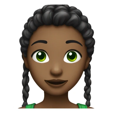 happy bad girl with green eyes sticker