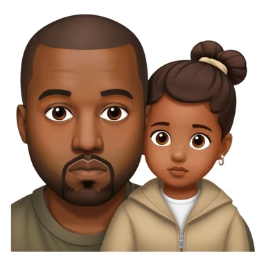 kanye west and his daughter sticker