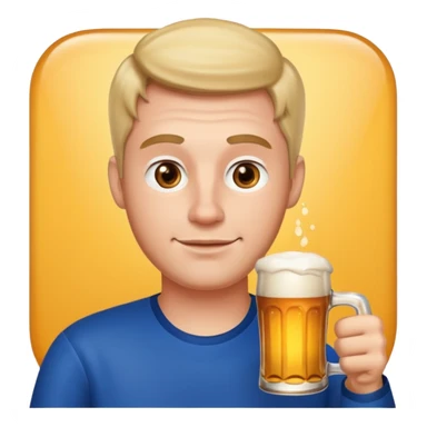 Homme qui boit une bière  sticker