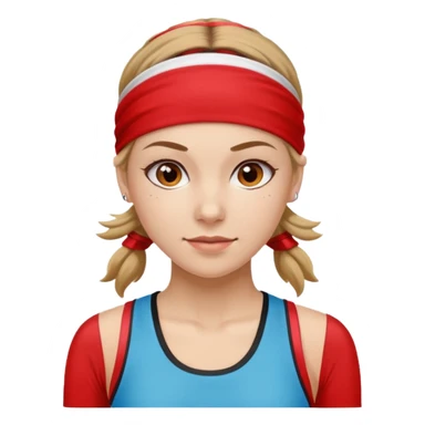 Woman with red headband and sporty outfit sticker