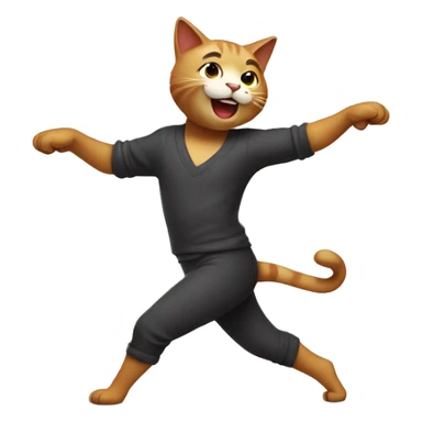 A dancing cat  sticker