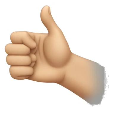 hand holding the thumb sticker