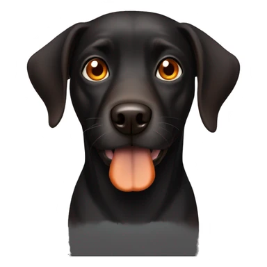 black and brown dog with orange eyes sticker